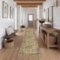 FMFUNCTEX 2x14 Runner Rug Brown Washable Vintage Neutral Distressed Non Slip by Fmfunctex