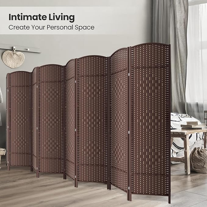 8 Panel Room Divider, 6Ft Folding Privacy Screen, Tall - Image 4