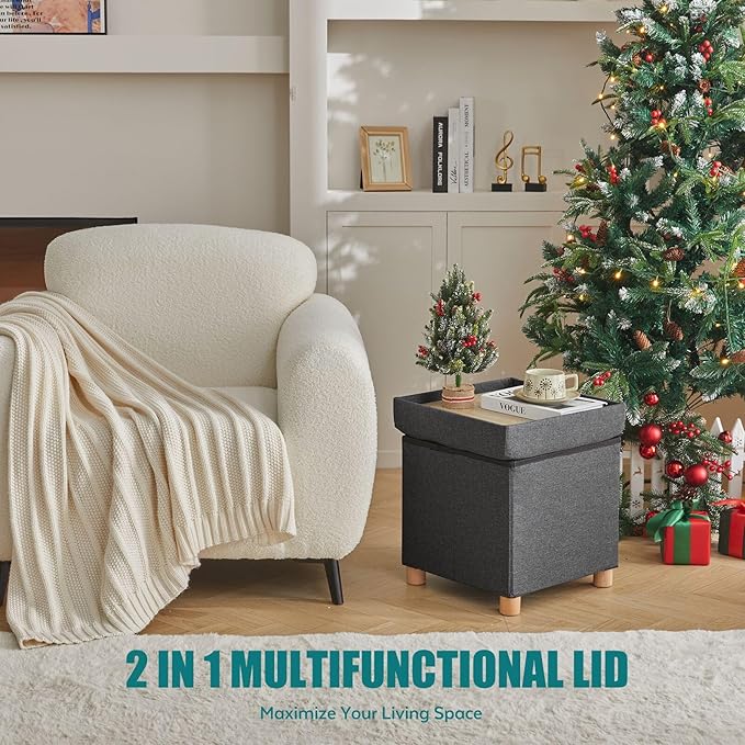 BRIAN & DANY Ottoman with Storage, Small Storage Ottoman - Image 7