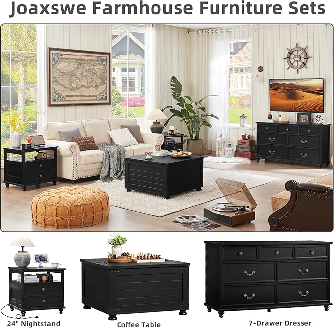 Farmhouse Nightstand Set of 2 - Image 8