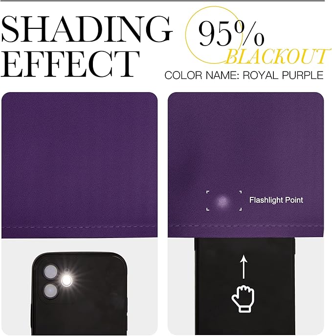 NICETOWN Blackout Royal Purple Doorway Curtains - Image 7