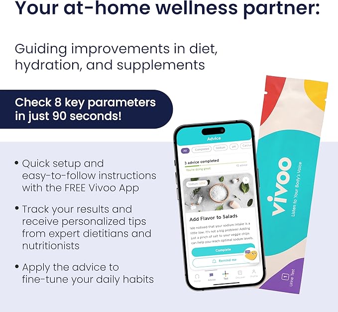 Vivoo Urine Test Strips for at-Home Wellness: 8-in-1 Advanced Urine Test for - Image 6