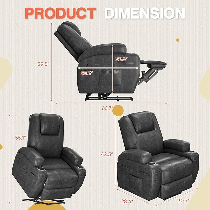 Electric Power Lift Recliner Chair - Image 2