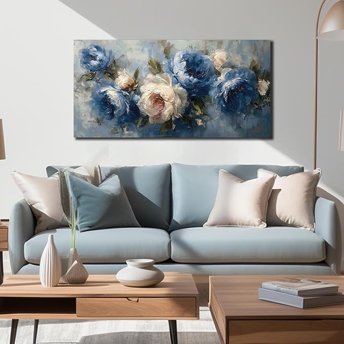 JuhaiArt Flower Wall Art for Living Room Bedroom Home Office White Wall Decor - Image 2