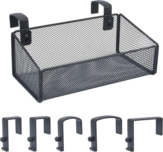 MATIMASU Bedside Caddy Hanging Storage Basket Beside Shelf Metal Organizer by MATIMASU