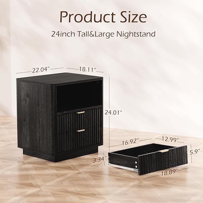Fluted Nightstands Set of 2 - Image 3