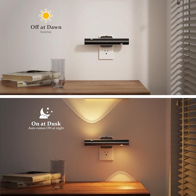 JandCase LED Night Light, Modern Rotating Night Lights Plug into Wall, Soft - Image 3