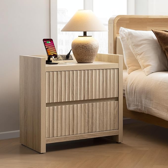 SICOTAS Night Stand Fluted Nightstands - Image 3