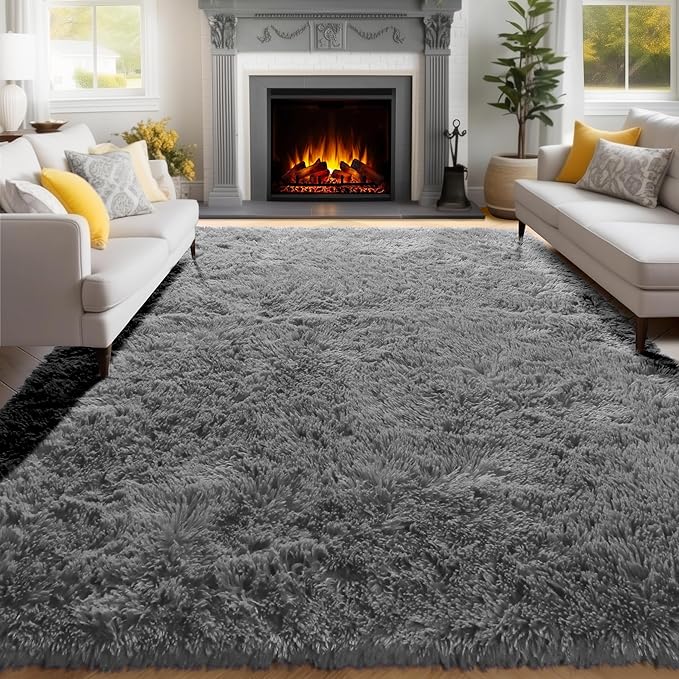 PAGISOFE Grey Washable Area Rugs - Image 5