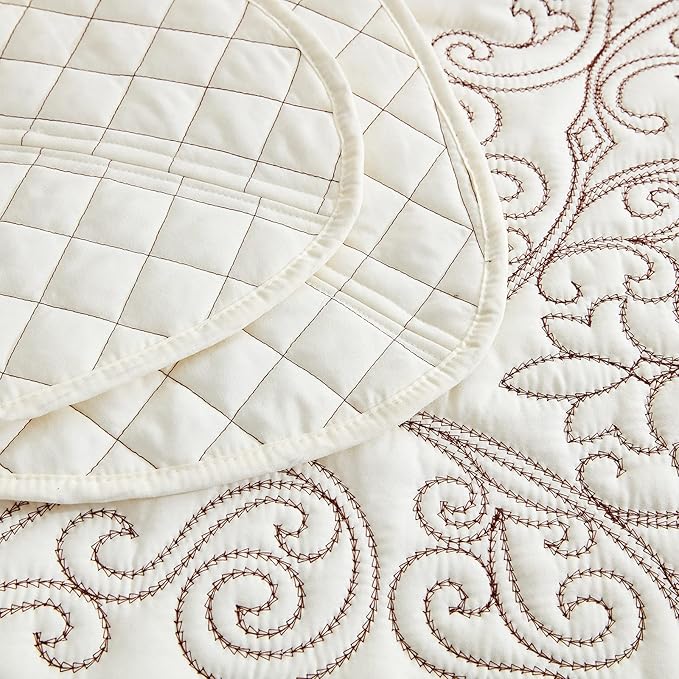 CHIXIN Oversized King Bedspread 128x120 Extra Wide - Image 8