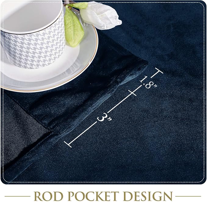 StangH 120 inches Long Blackout Velvet Curtains - Image 3