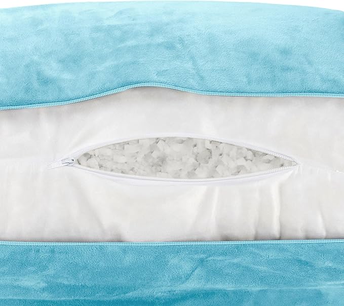Husband Pillow Carolina Blue, Original Reading Pillow in Bed Rest Chair - Image 9
