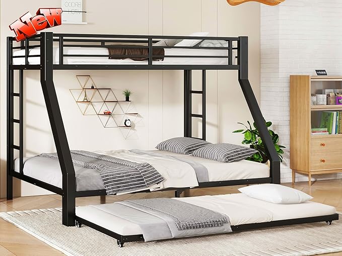 SIGONE Stronger & Safer Heavy Duty Twin XL Over Queen Bunk Bed by Unknown