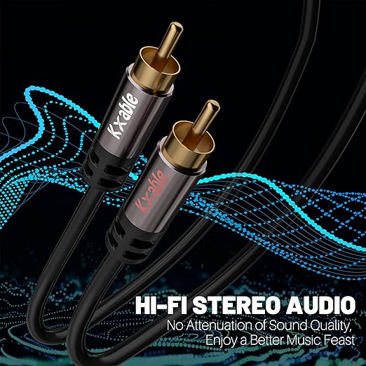 RCA Cable 35FT, 2RCA Male to 2RCA Male Stereo Audio Cable, 【Oxygen-Free Copper - Image 3