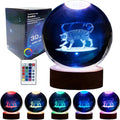 3D LED Cat Night Light, 16 Color Changing Lamp by Conalisk
