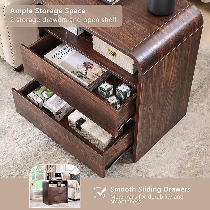 25" Tall Modern Nightstand - Image 4