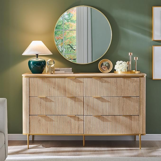 T4TREAM Fluted 6 Drawers Dresser - Image 3