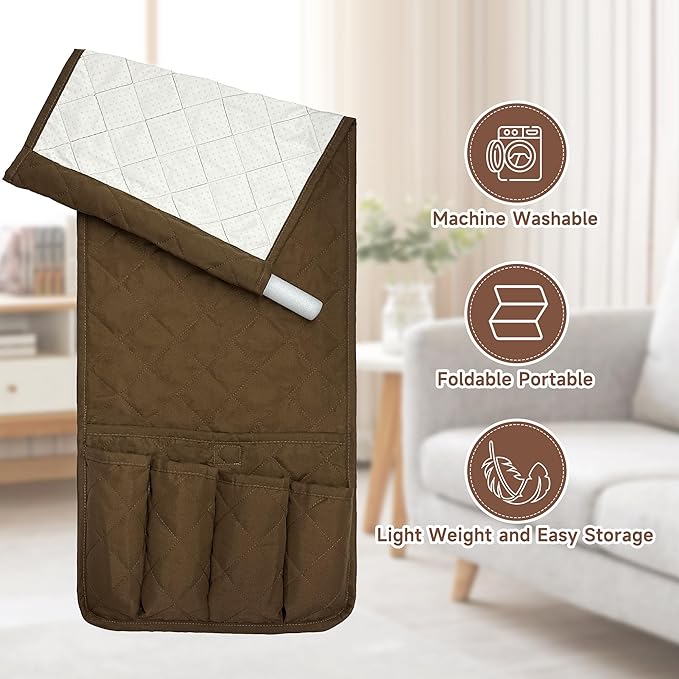 MEHIDFY Sofa Armrest Caddy, Waterproof Bedside Storage Organizer, Non Slip - Image 6