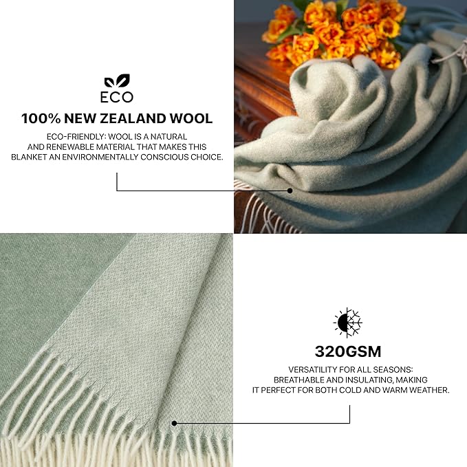 | Wool Blanket/Throw | 100% New Zealand Wool | Perfect - Image 2