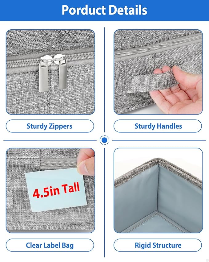 2 Pack Low Profile Under Bed Storage Containers 4.5 Inch Height, Shallow - Image 5