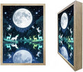 URVIP LED Glowing Photo Frame, 3D Starry-Sky Moon Animal Wall Art, 9x12 Inches by URVIP