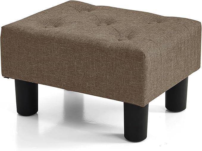 BRIAN & DANY Small Foot Stool, Linen Foot Stools by BRIANDANY