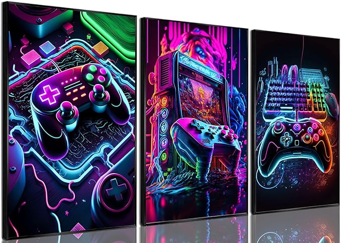 Game Room Decor Posters Set of 3 by BGFCEWallArt