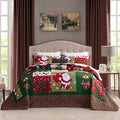 CHIXIN Christmas Oversized Bedspread King Size, Santa Claus Pattern Bedding by CHIXIN