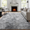 PAGISOFE Abstract Shaggy Machine Washable Area Rug 4' x 6' Plush Soft Fluffy by PAGISOFE