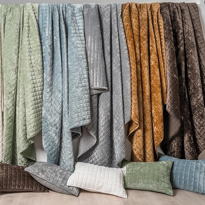 RECYCO Luxury Velvet Quilt Set King Size Bedding Sets, Ultra Soft Velvet - Image 6