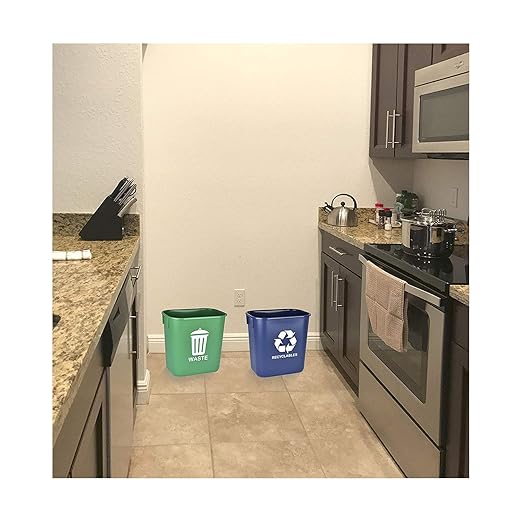 Acrimet Wastebasket Bin for Recycling and Waste, 3.25 Gallon/ 13 Quart/ 12 Liter - Image 8