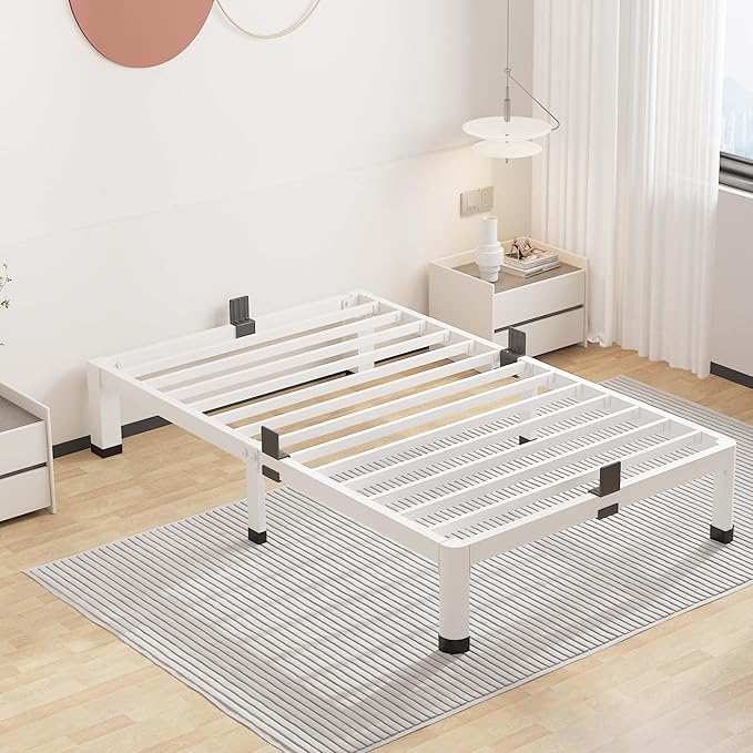 ROIL 10 Inch White Twin Bed Frame by ROIL