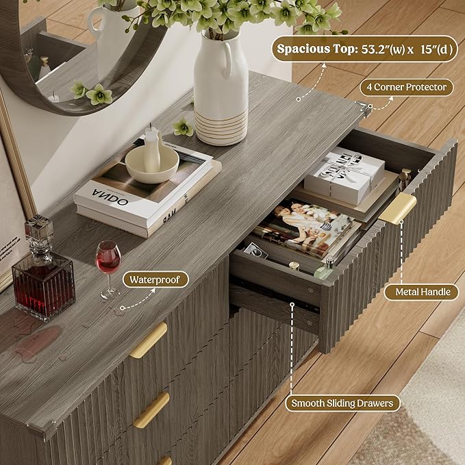 Lulive Wood Dresser for Bedroom - Image 3