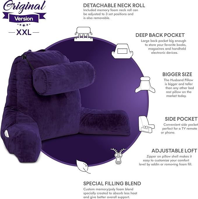 Husband Pillow XXL – Reading Pillow Bed Chair - Image 5