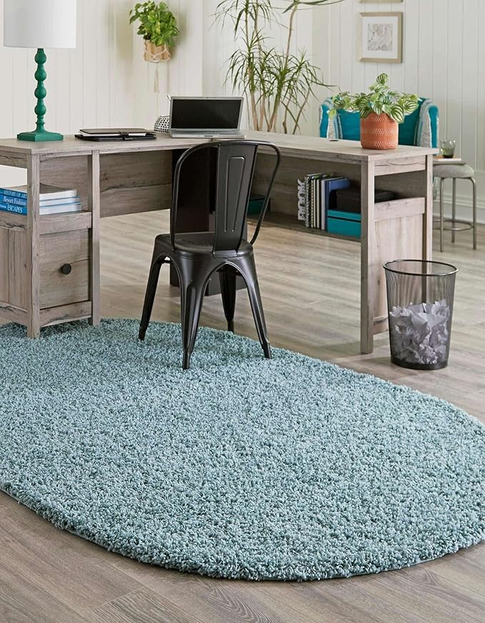 Unique Loom Solid Shag Collection Area Rug - Image 4