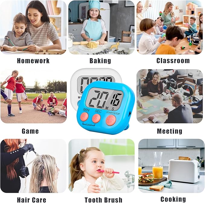 ZILLEEN Classroom Timer for Kids Teachers 6 Pack Digital Timers - Image 6