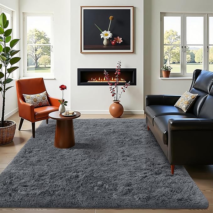 OLANLY Area Rugs for Living Room Bedroom, Machine Washable 4x5.9 ft Soft Fluffy - Image 6