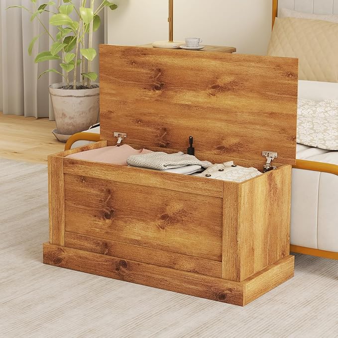 LOKO 35.5” Storage Chest, Lift Top Storage Box - Image 3