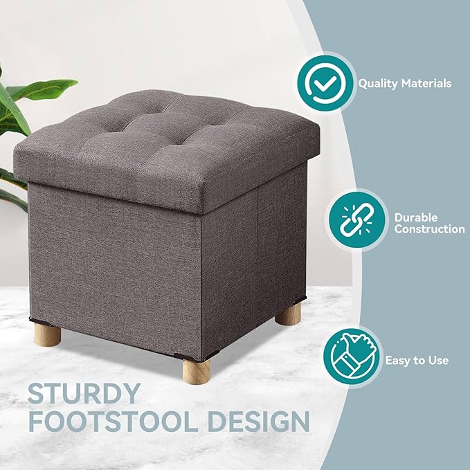 BRIAN & DANY Ottoman with Storage, Small Storage Ottoman - Image 5