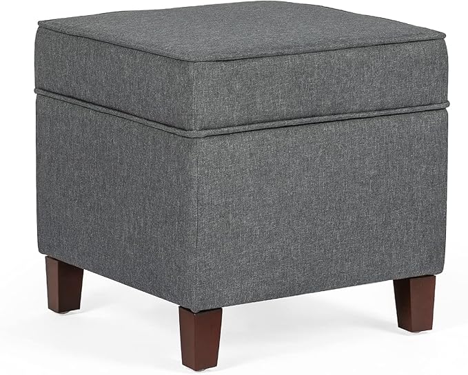 Adeco Chest and Footrest-Square Seat Storage Bench Ottoman by Adeco