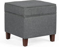 Adeco Chest and Footrest-Square Seat Storage Bench Ottoman by Adeco
