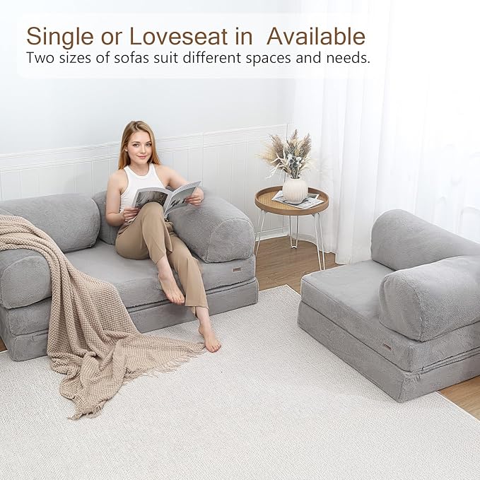 COMAX Folding Sofa Bed Single, Fold Out Chair Bed, Foldable Sofa Chair - Image 9