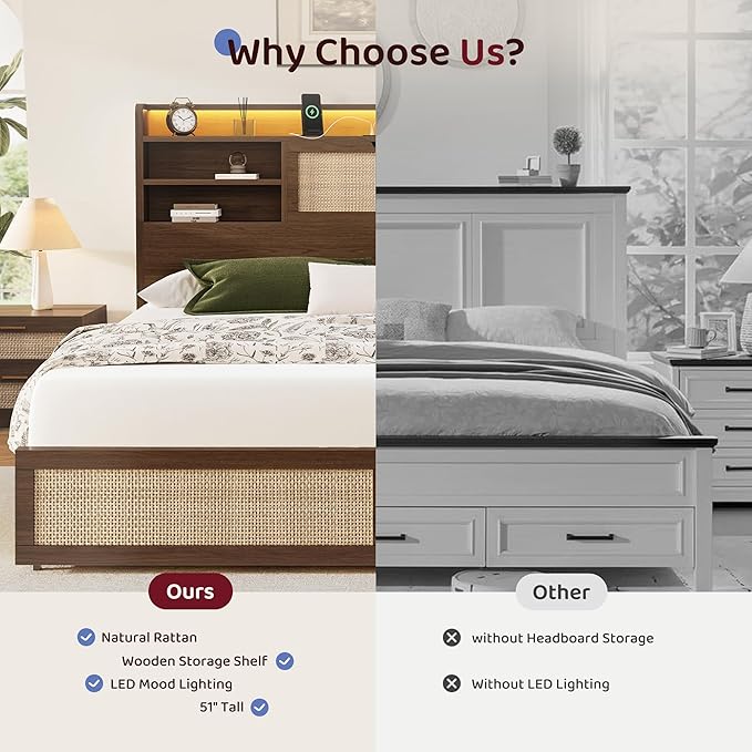 King Size Rattan Bed Frame - Image 9