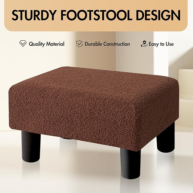 BRIAN & DANY Small Foot Stool Ottoman, Footstool - Image 6