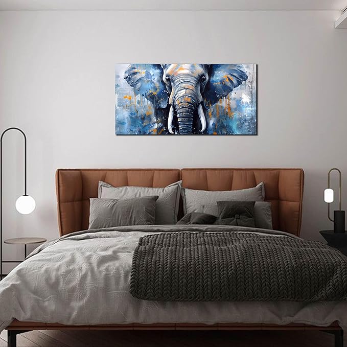 ENTANUB Elephant Wall Art for Lving room, Animal Canvas Wall Decor for Bedroom - Image 3