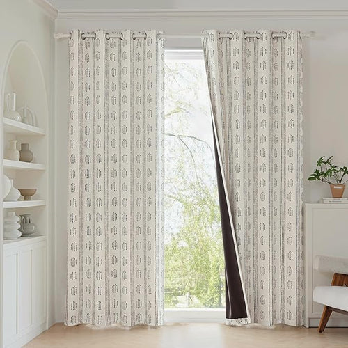 100% Boho Blackout Curtains 90 Inches Long - Image 2