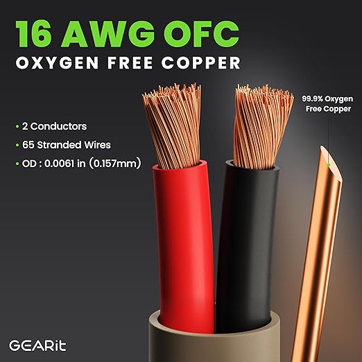 GEARit Outdoor Speaker Wire CL3 Rated, 16 Gauge Speaker Wire, Speaker Cable 100 - Image 3