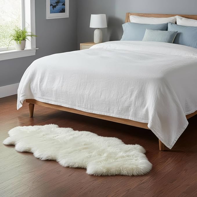 Real Sheepskin Rug 2' x 6' Double Pelt – Natural Genuine Sheep Skin - Image 9