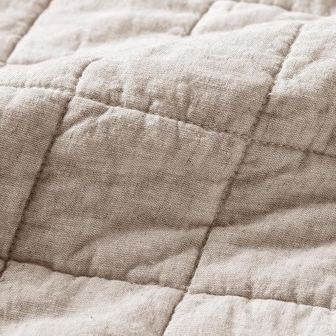 Hyde Lane Luxury Linen Quilt Set Queen Size, Organic European Flax Cotton Blend - Image 4