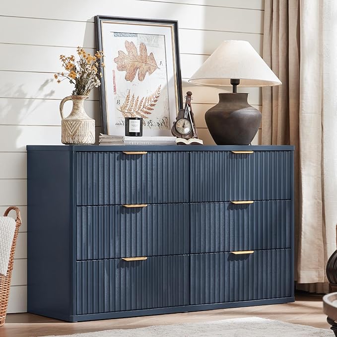 LEYAOYAO Fluted 6 Drawers Dresser by LEYAOYAO-Findtheshiningpointofyourideallife%EF%BC%81